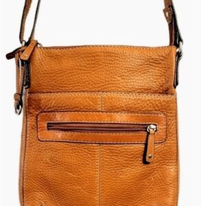 Fossil Tan Leather Crossbody Bag